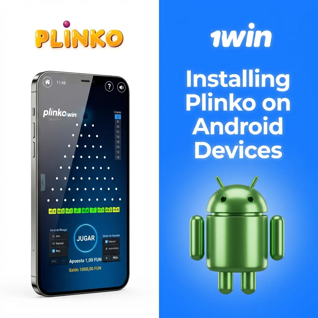 Step-by-step guide showing how to download and install the 1win Plinko app on Android devices from APK file