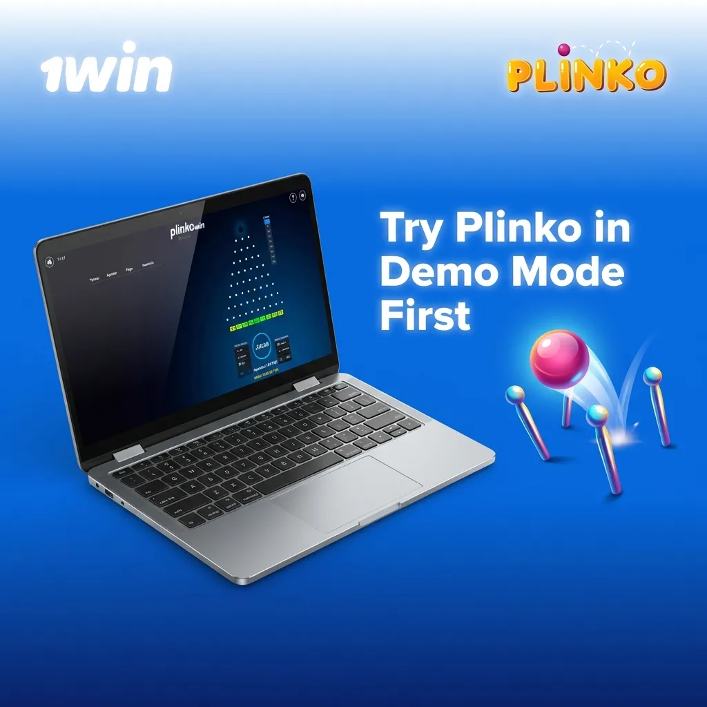 Try Plinko game in demo mode with virtual credits before playing with real money on 1win platform