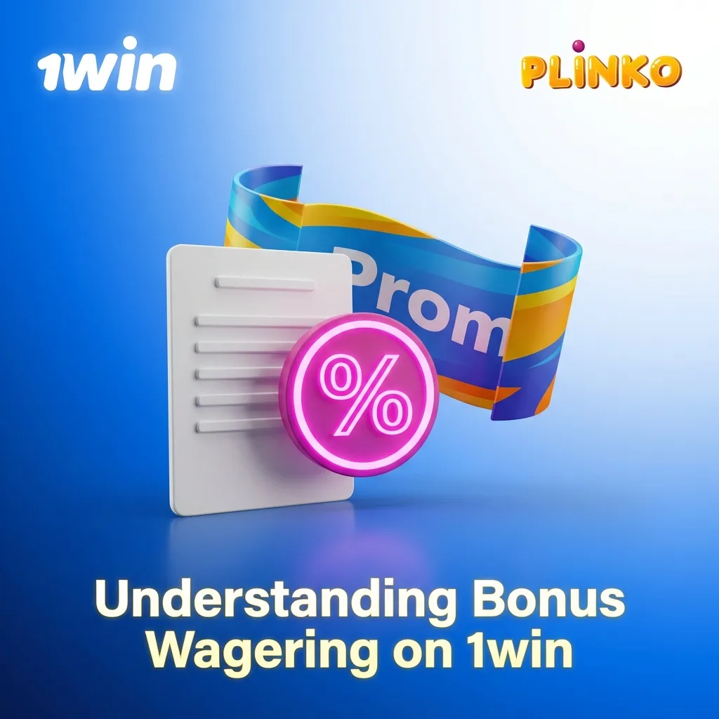 1win casino bonus wagering explained with deposit amounts and Plinko game mechanics illustration